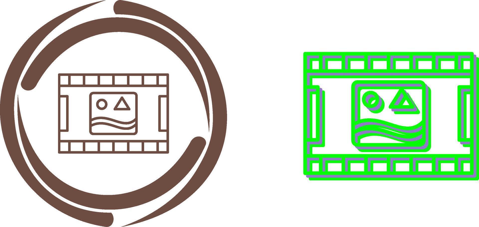 Unique Pictures Reel Icon Design vector