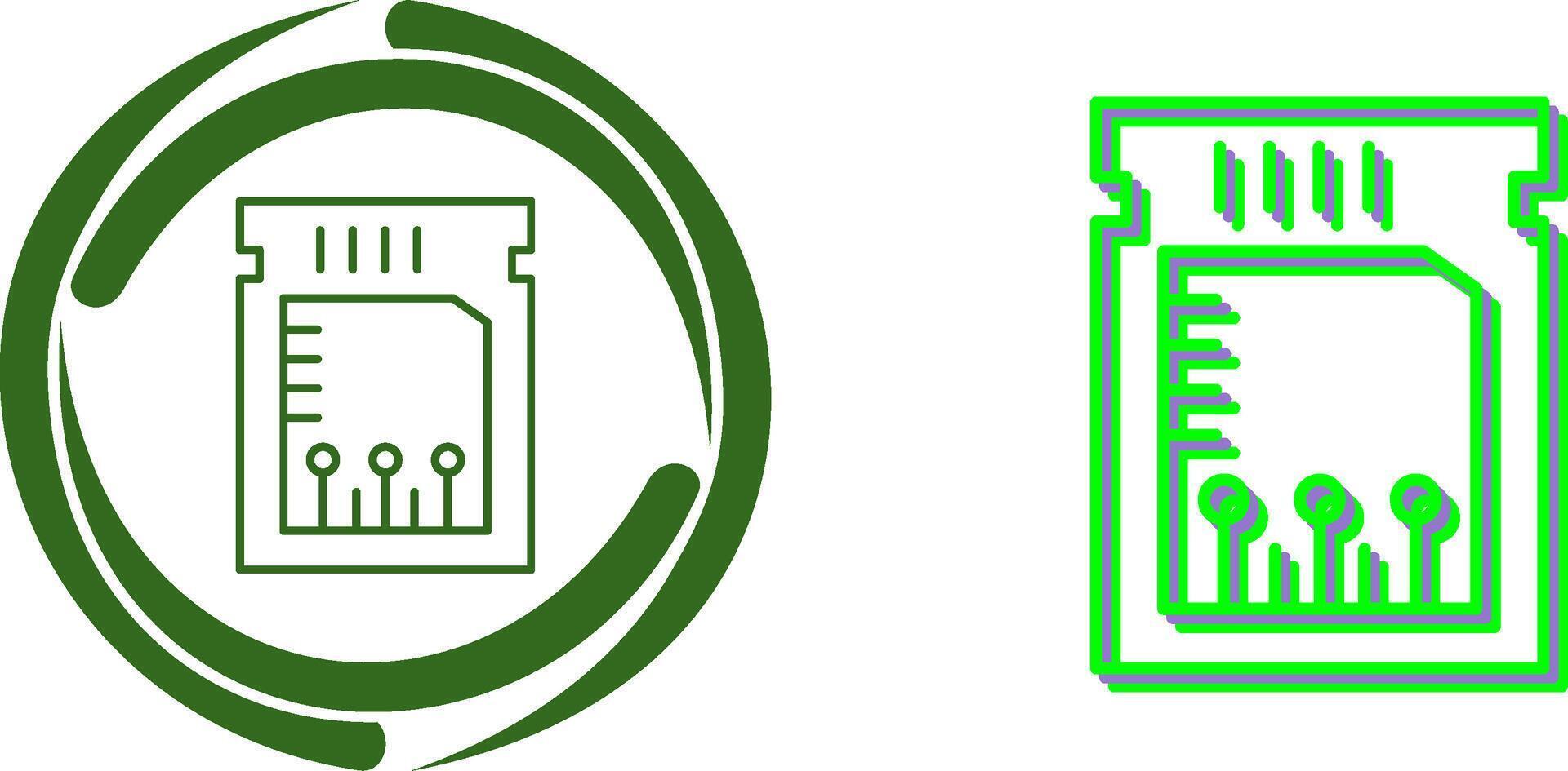 Unique Chip Icon Design vector