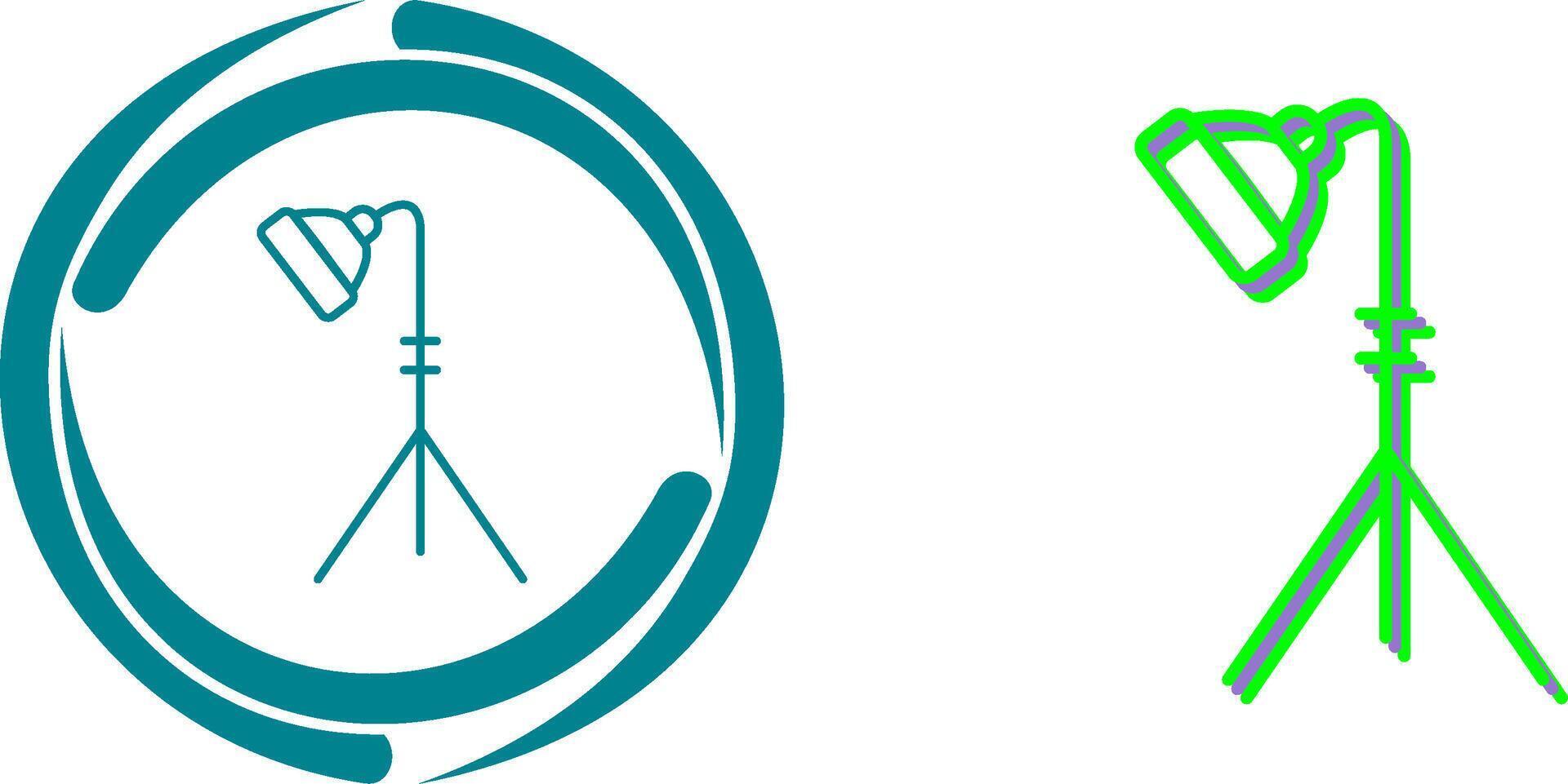 Unique Light Stand Icon Design vector