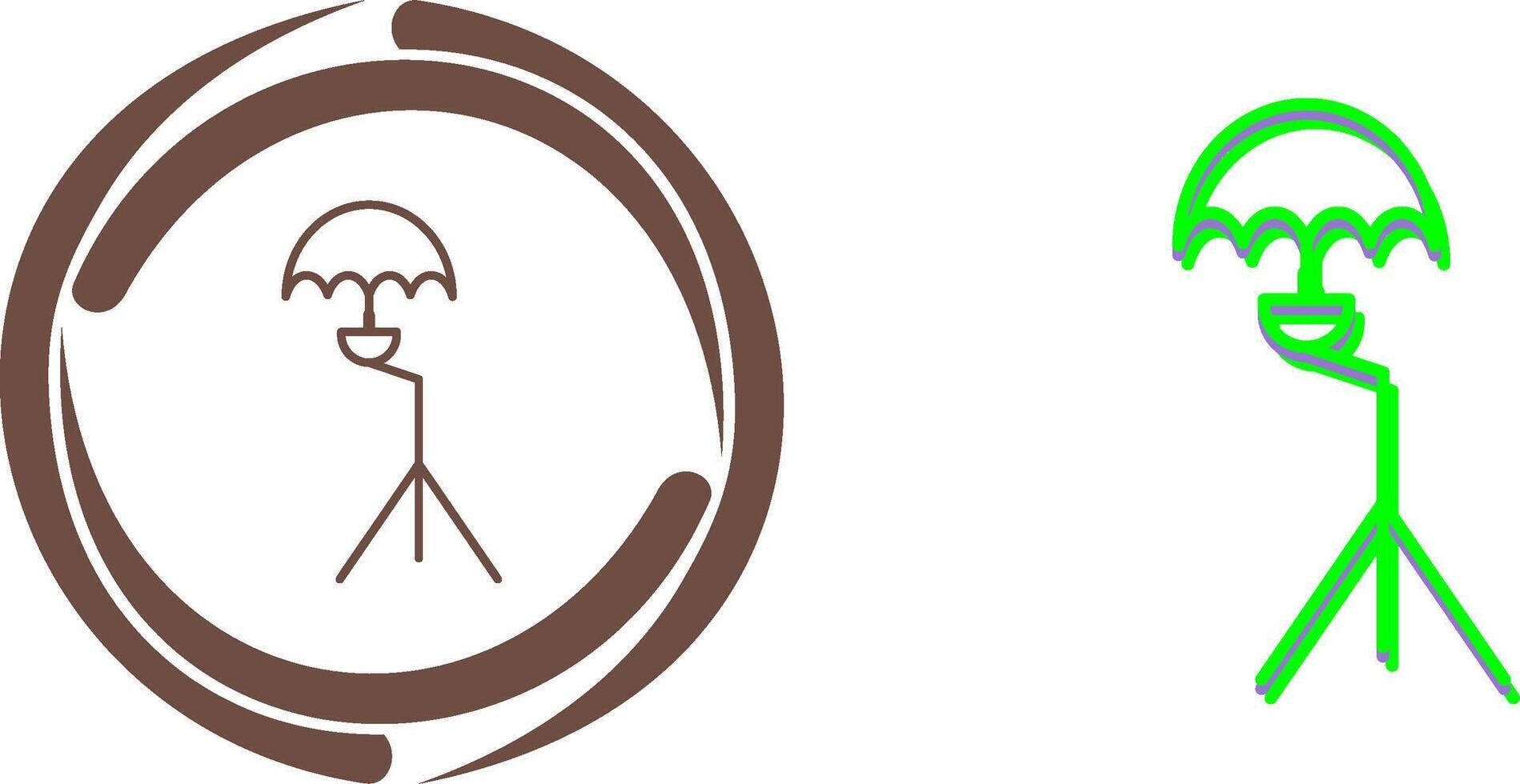 Unique Umbrella Stand Icon Design vector