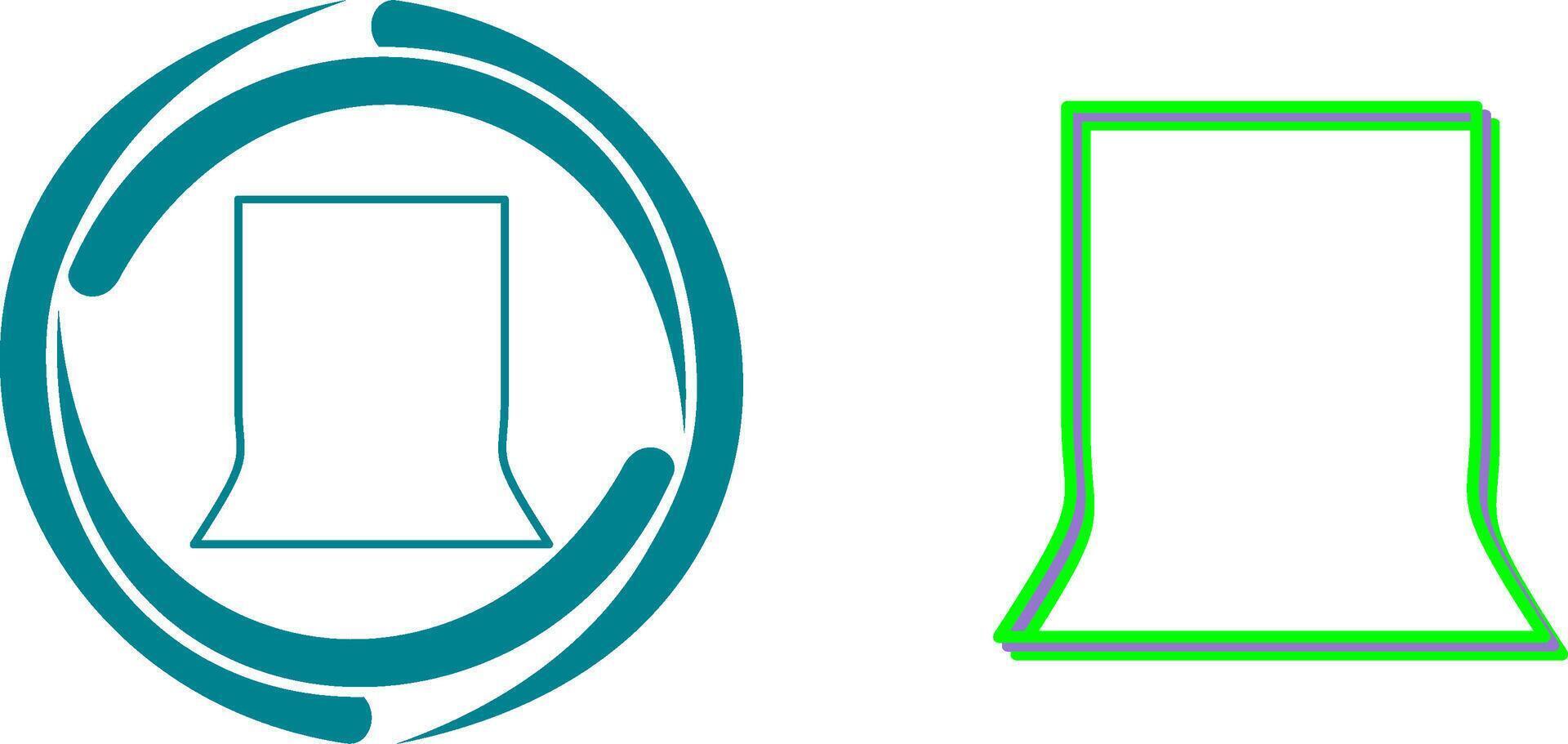 Unique Back Stand Icon Design vector