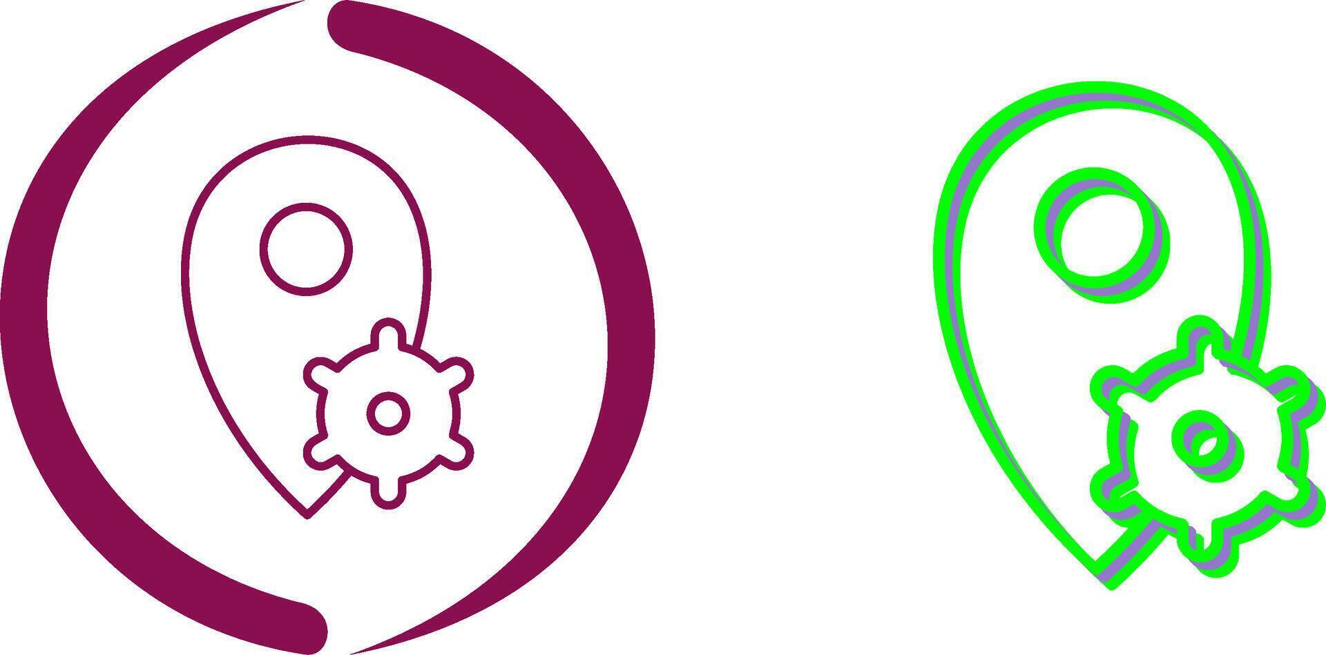 Location Settings Icon Design vector