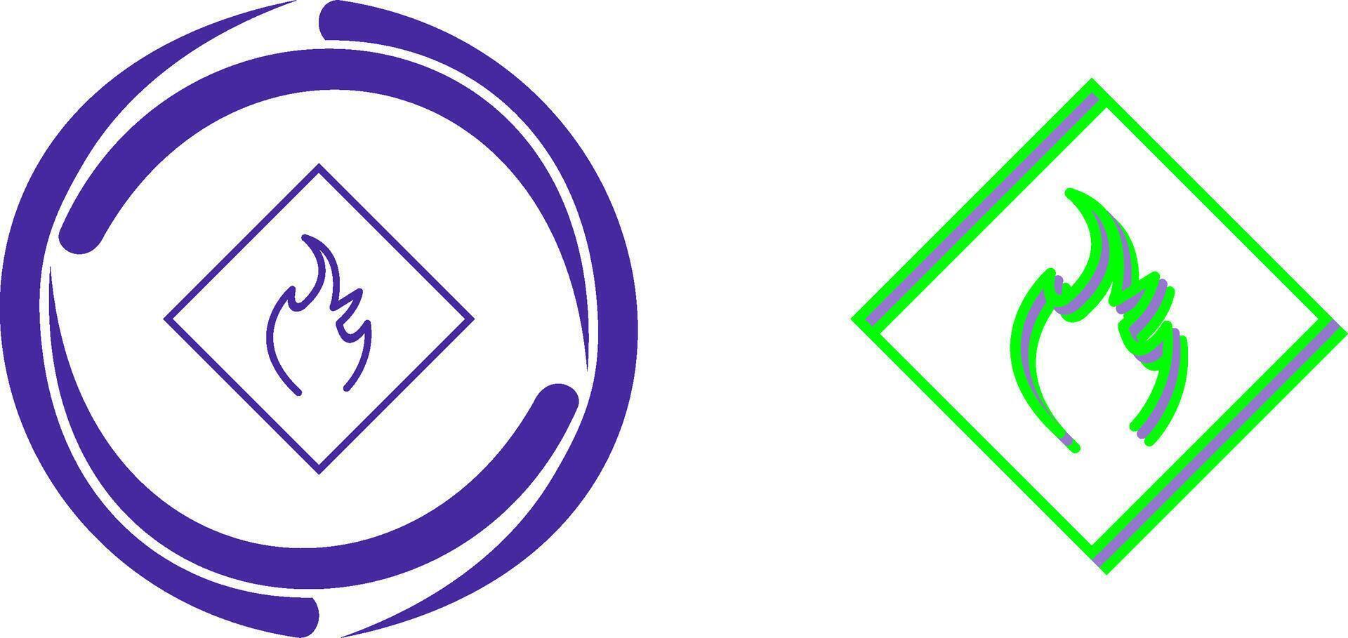Danger of Flame Icon Design vector