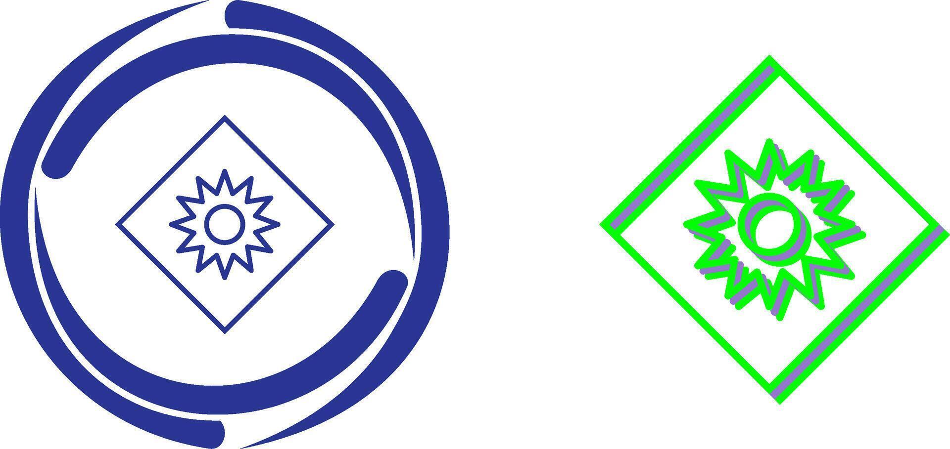 Optical Radiation Icon Design vector