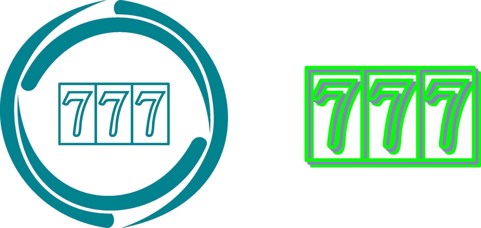 Triple Sevens Icon Design vector