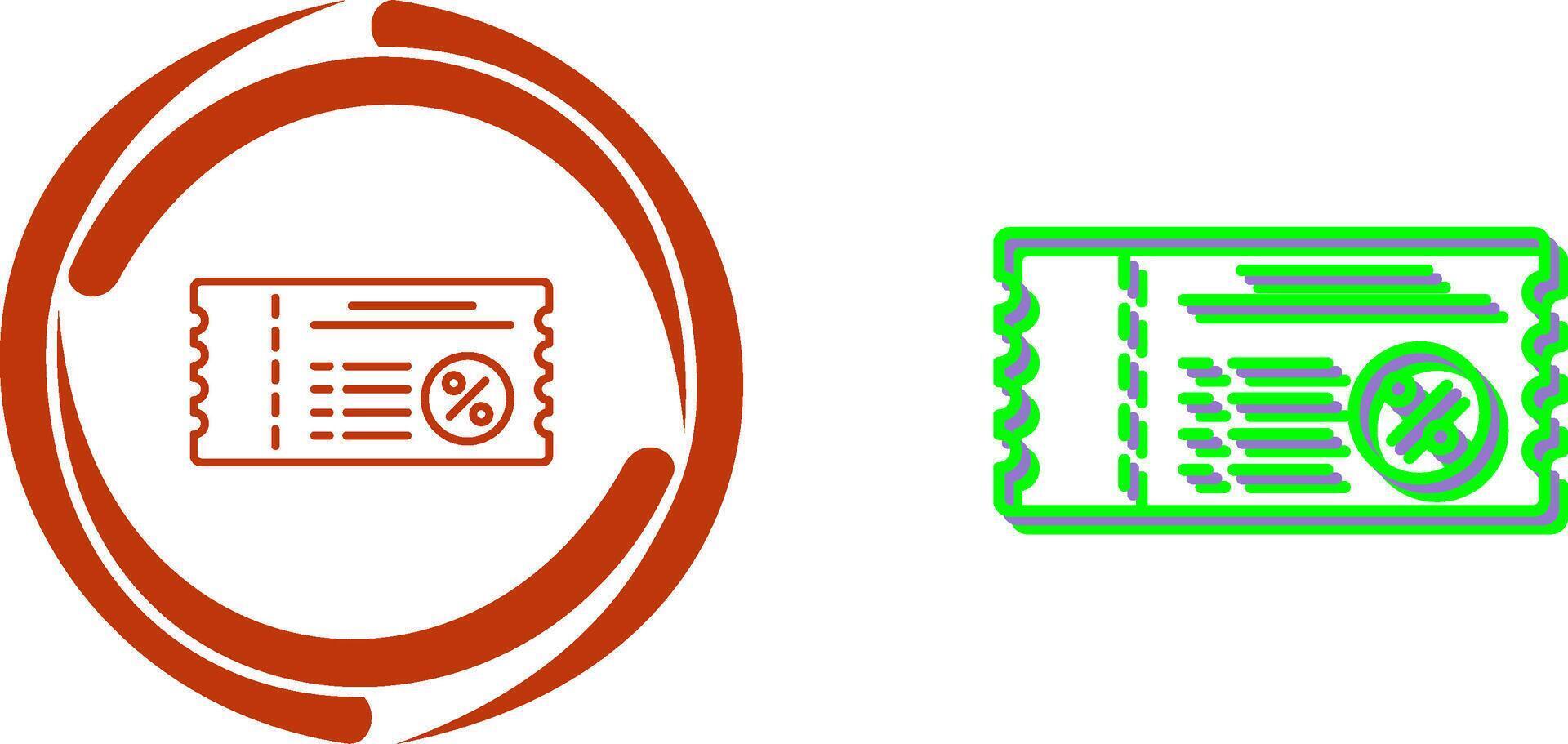Voucher Icon Design vector