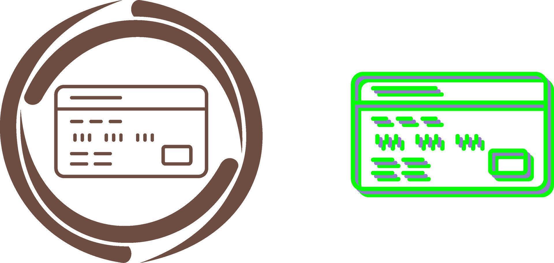 Debit Card Icon Design vector