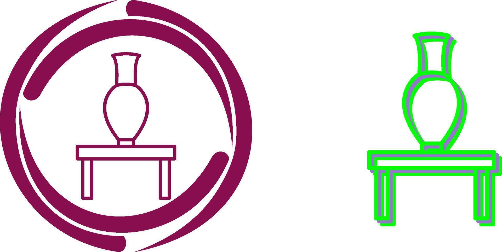 Vase Exhibit Icon Design vector