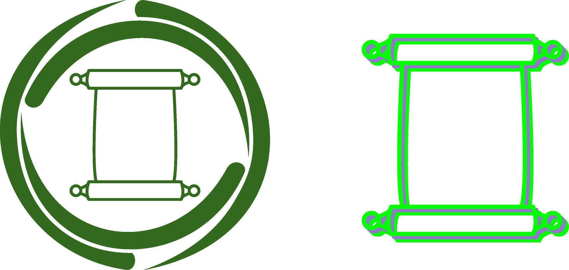 Scroll of Paper Icon Design vector