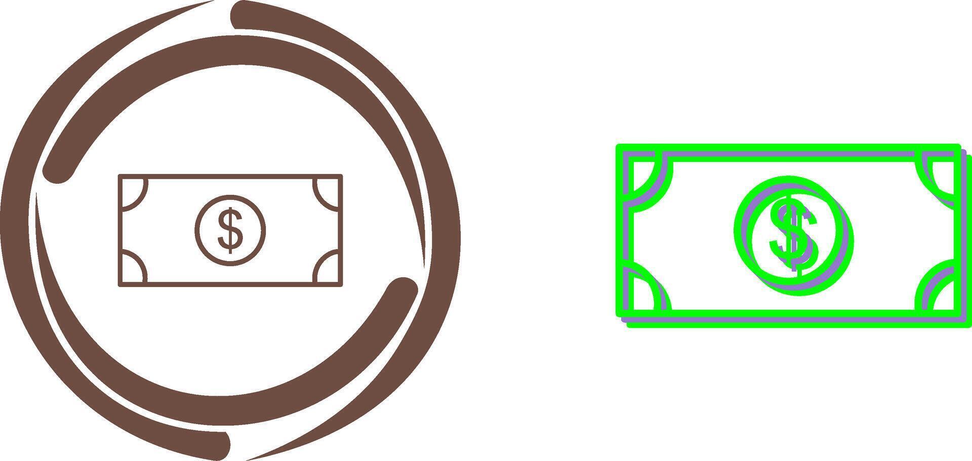 Dollar Bill Icon Design vector