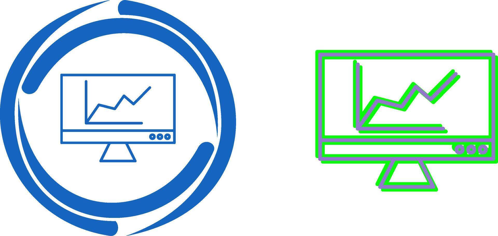Online Graph Icon Design vector