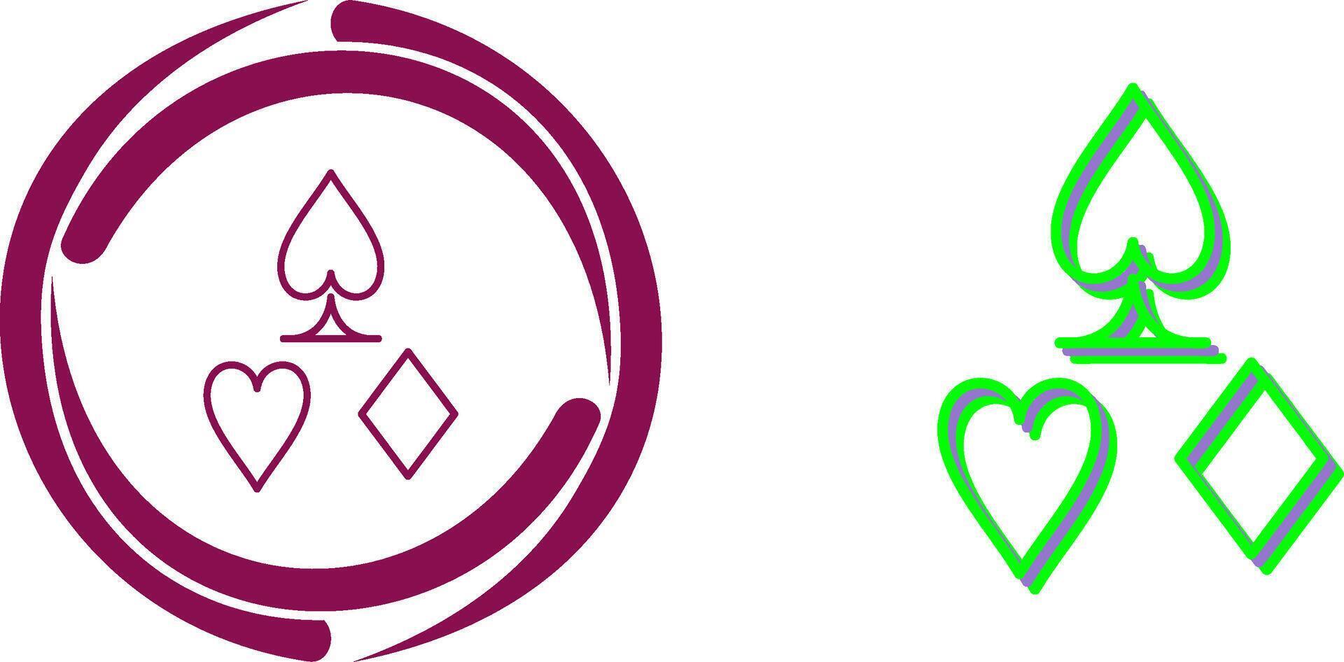 Card Suits Icon Design vector