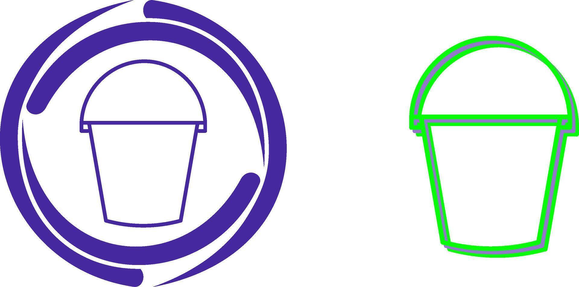 Water Bucket Icon Design vector