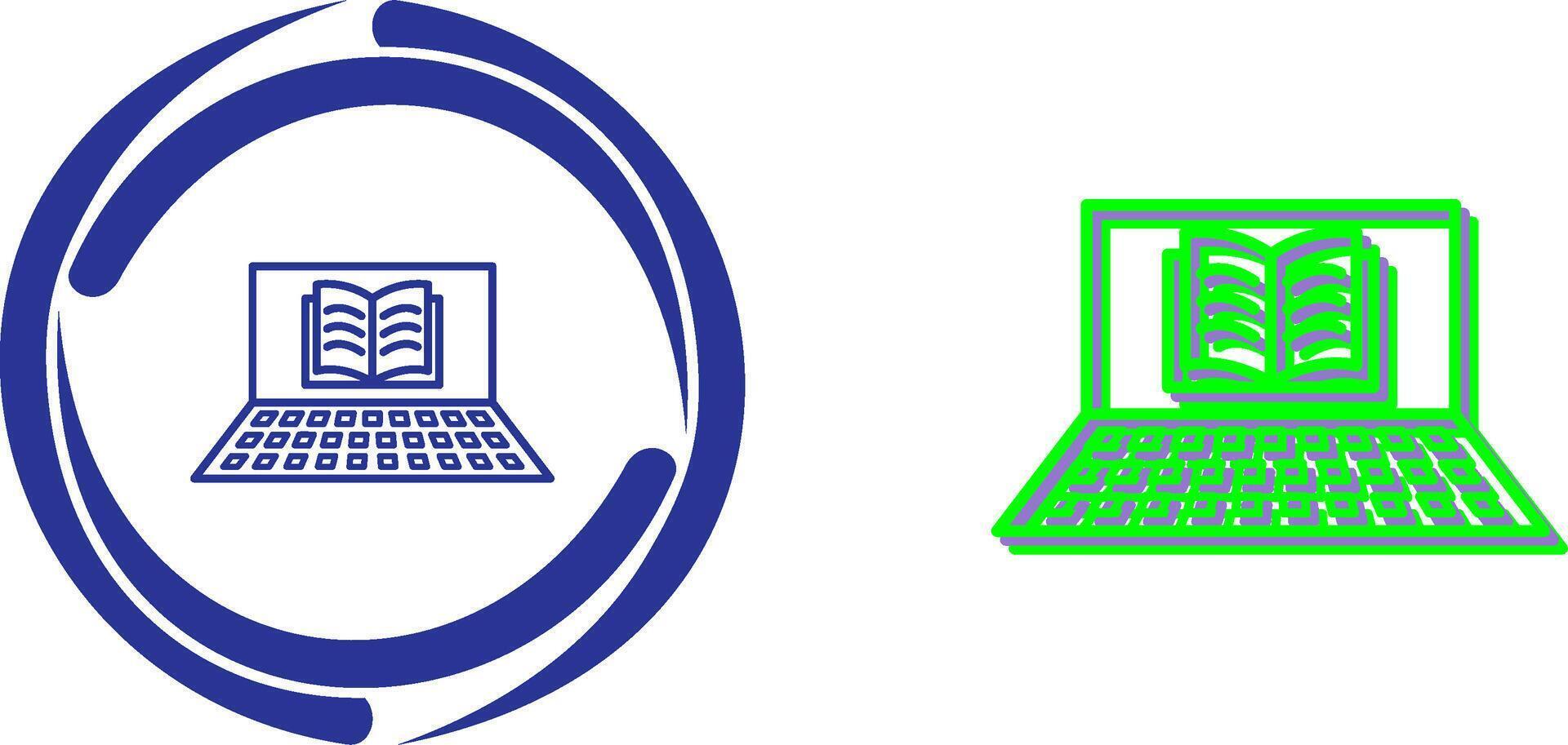 Unique Online Books Icon Design vector