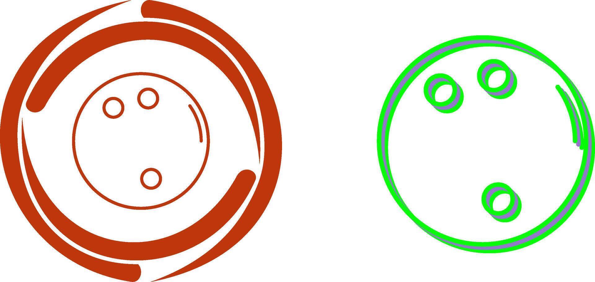 Bowling Ball Icon Design vector
