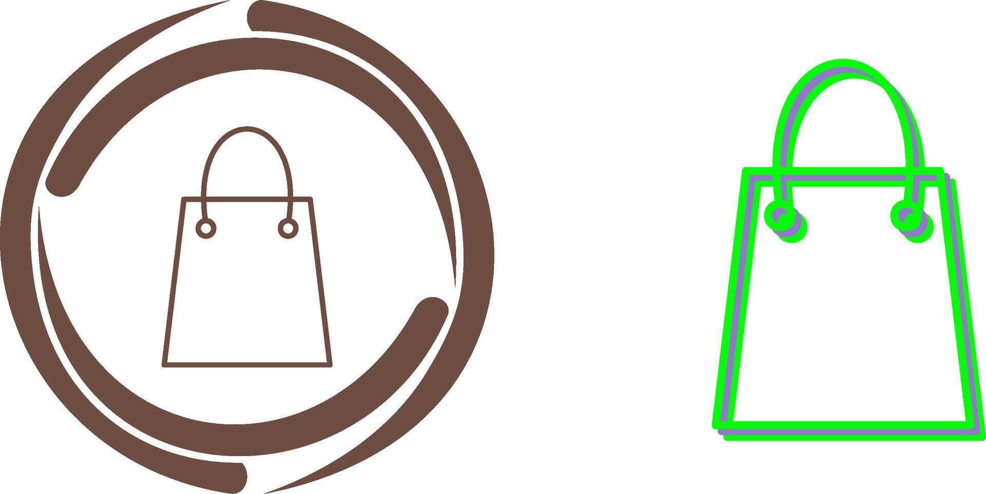 Unique Shopping Bag Icon Design vector