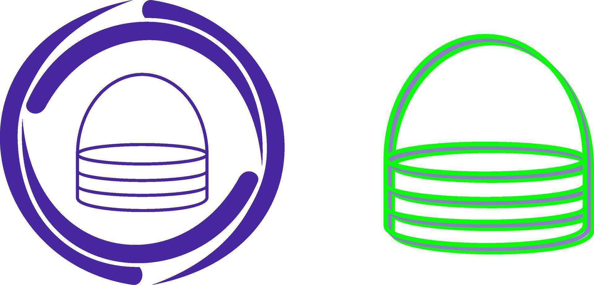 Unique Basket Icon Design vector