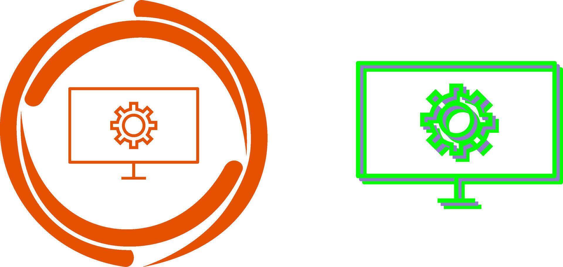 Unique Network Settings Icon Design vector