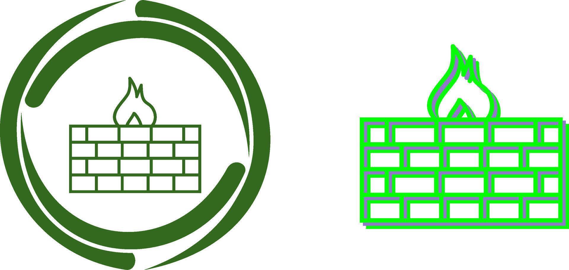 Unique Firewall Icon Design vector