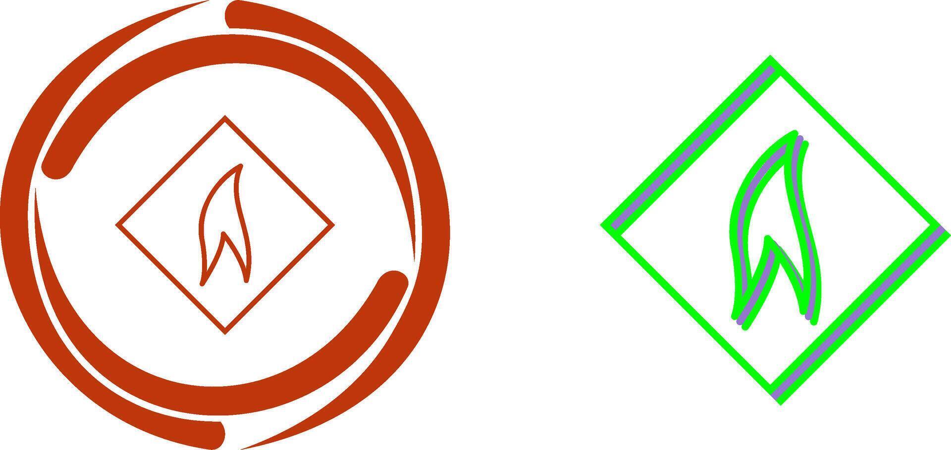 Flammable Material Icon Design vector