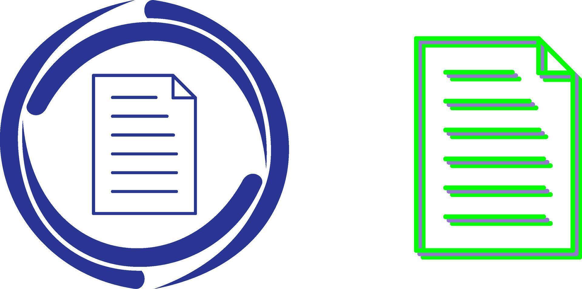 Unique Document Icon Design vector