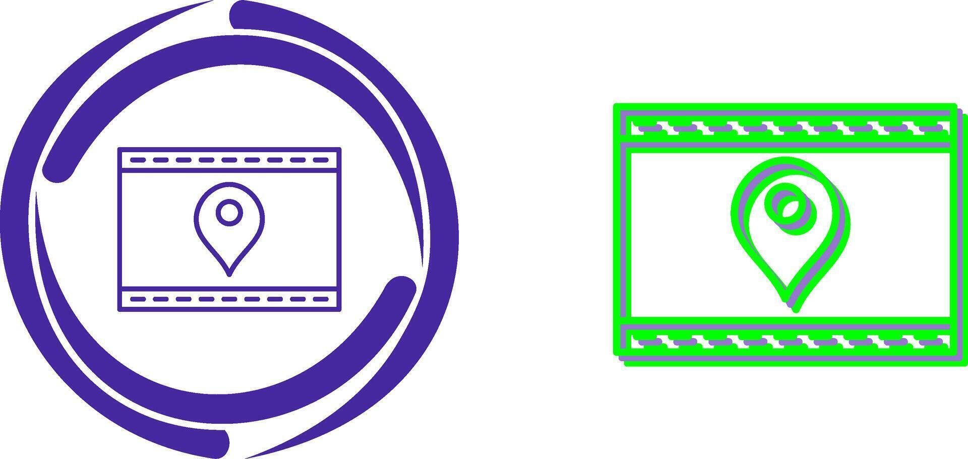 Unique Location Web Advertising Icon Design vector