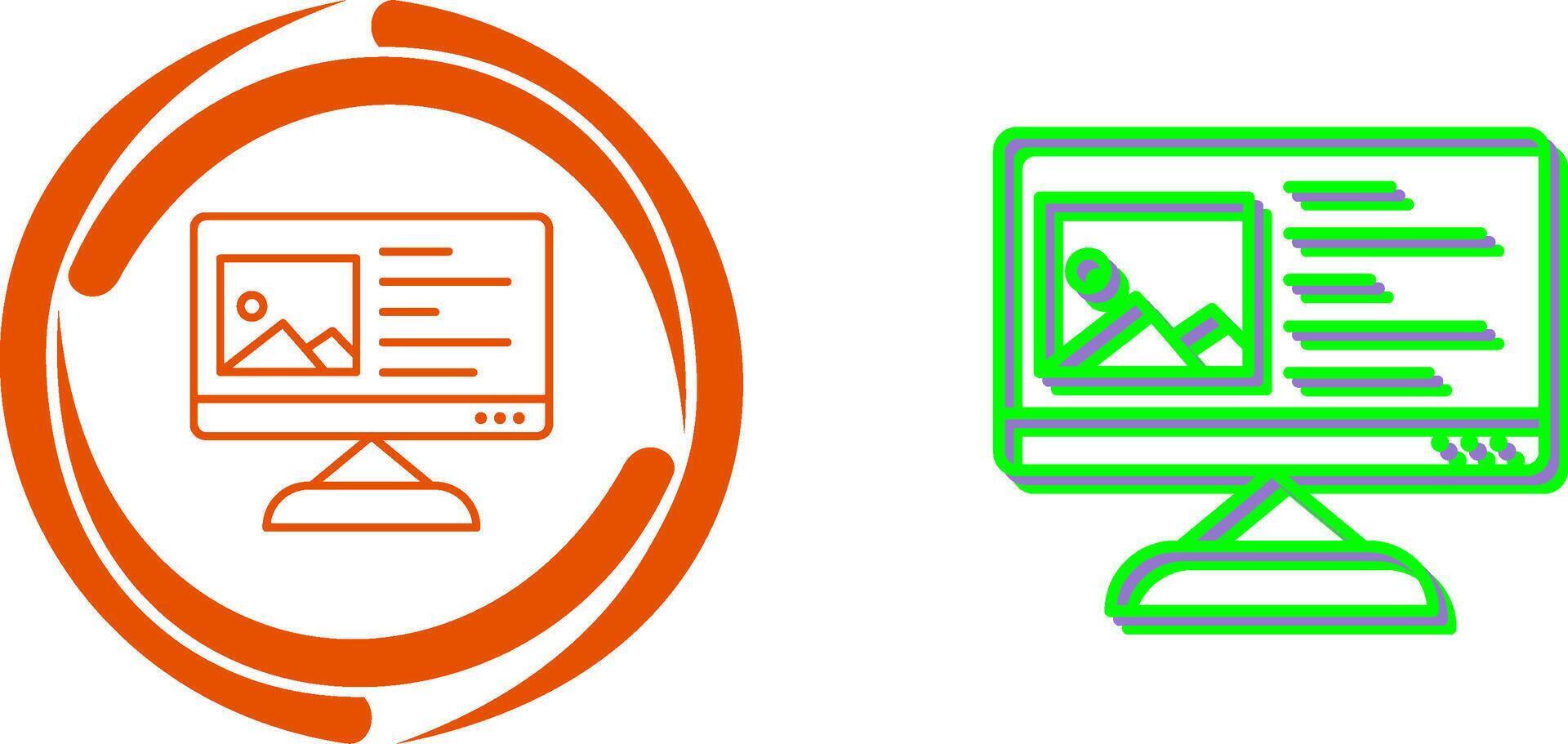 Unique Content Planning Icon Design vector
