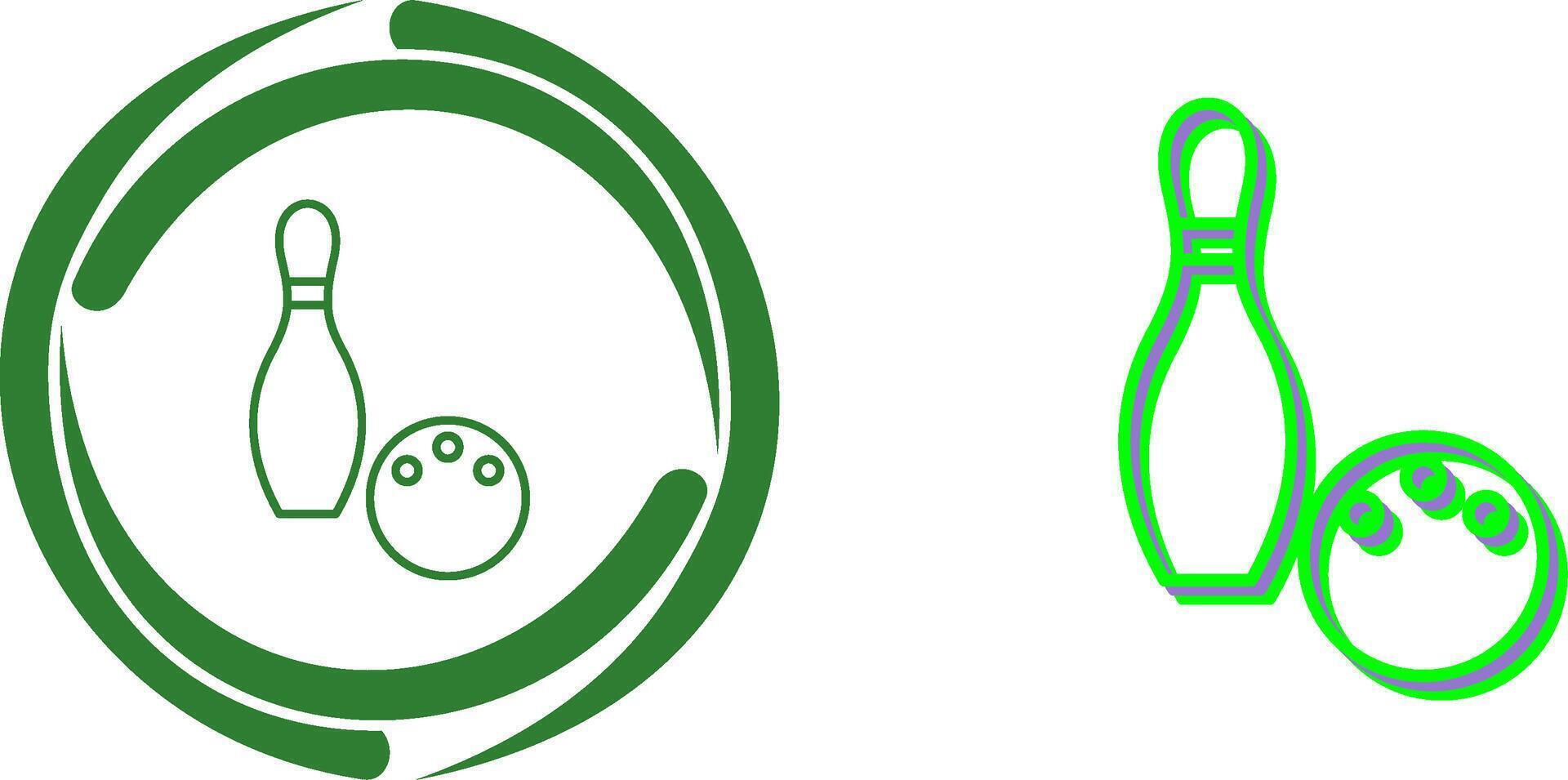 Unique Bowling Icon Design vector