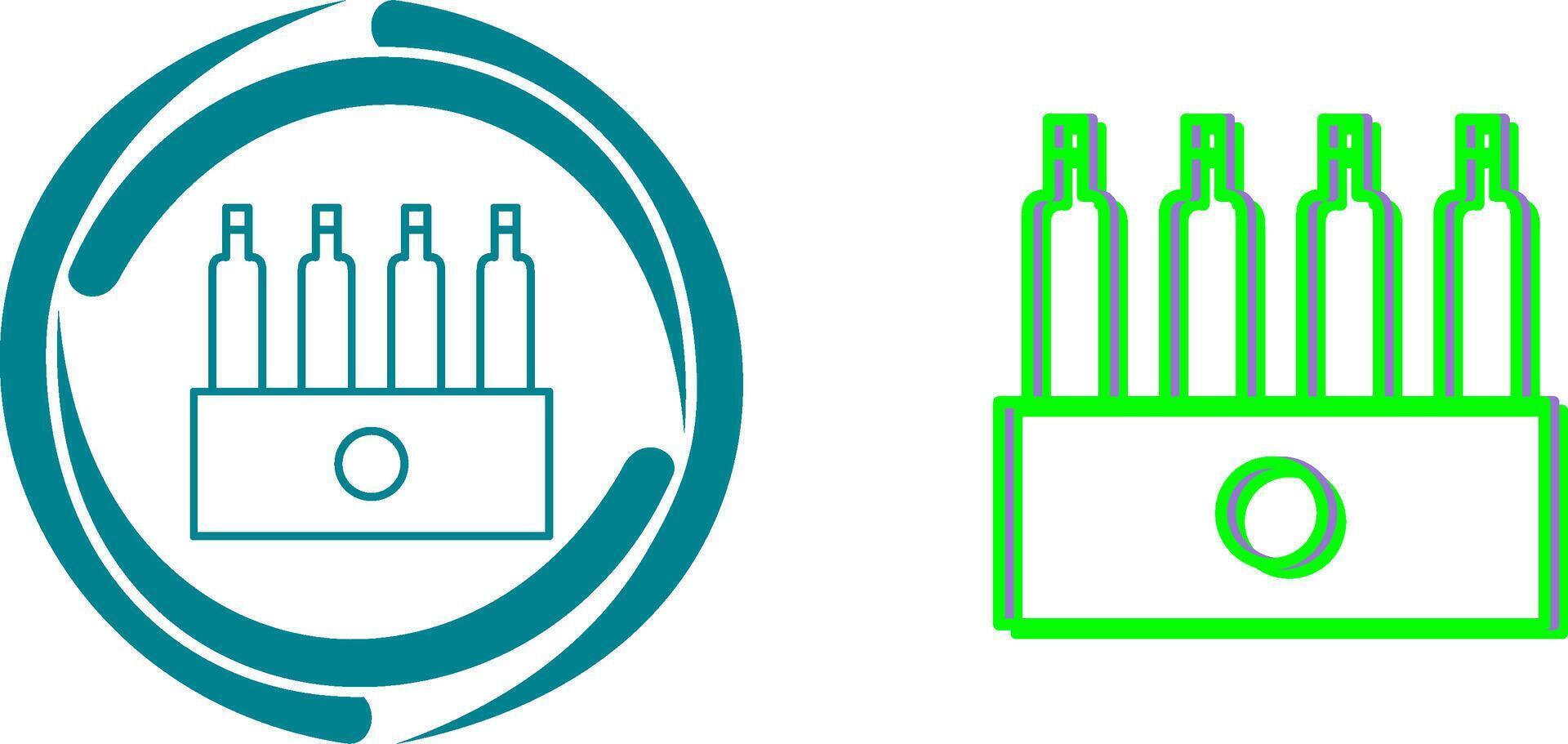 Unique Pack of Beers Icon Design vector