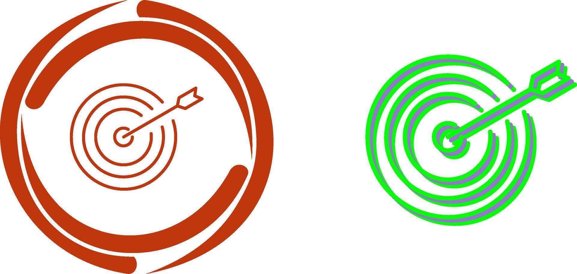 Unique Dartboard Icon Design vector