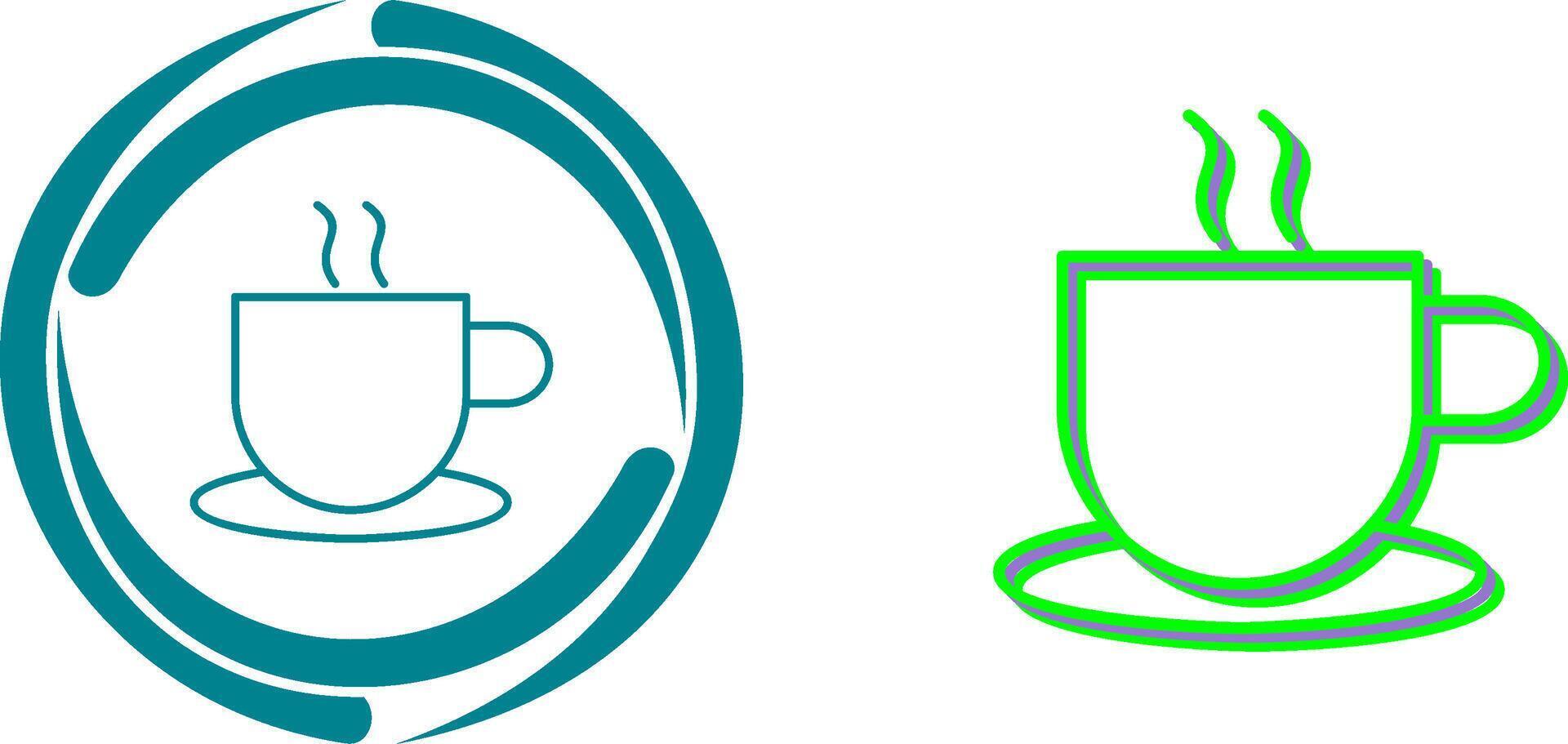 Unique Hot Coffee Icon Design vector