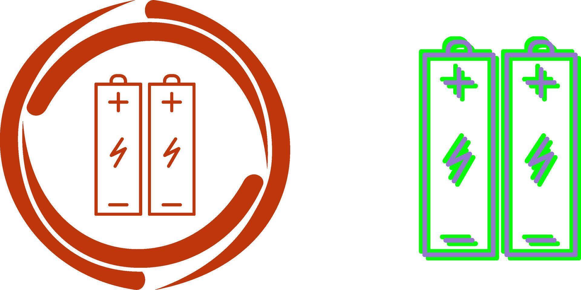 Batteries Icon Design vector