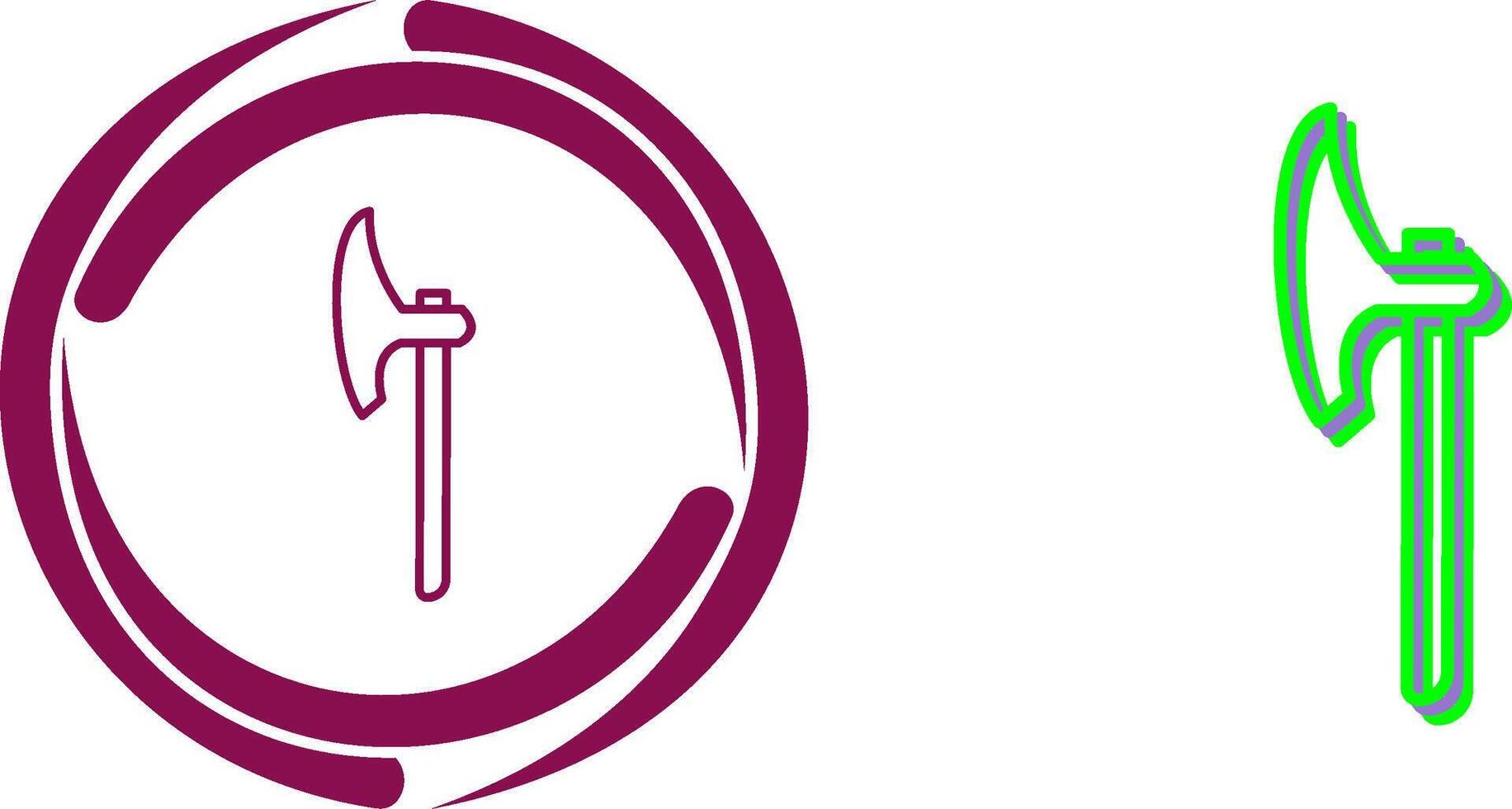 Unique Axe Icon Design vector