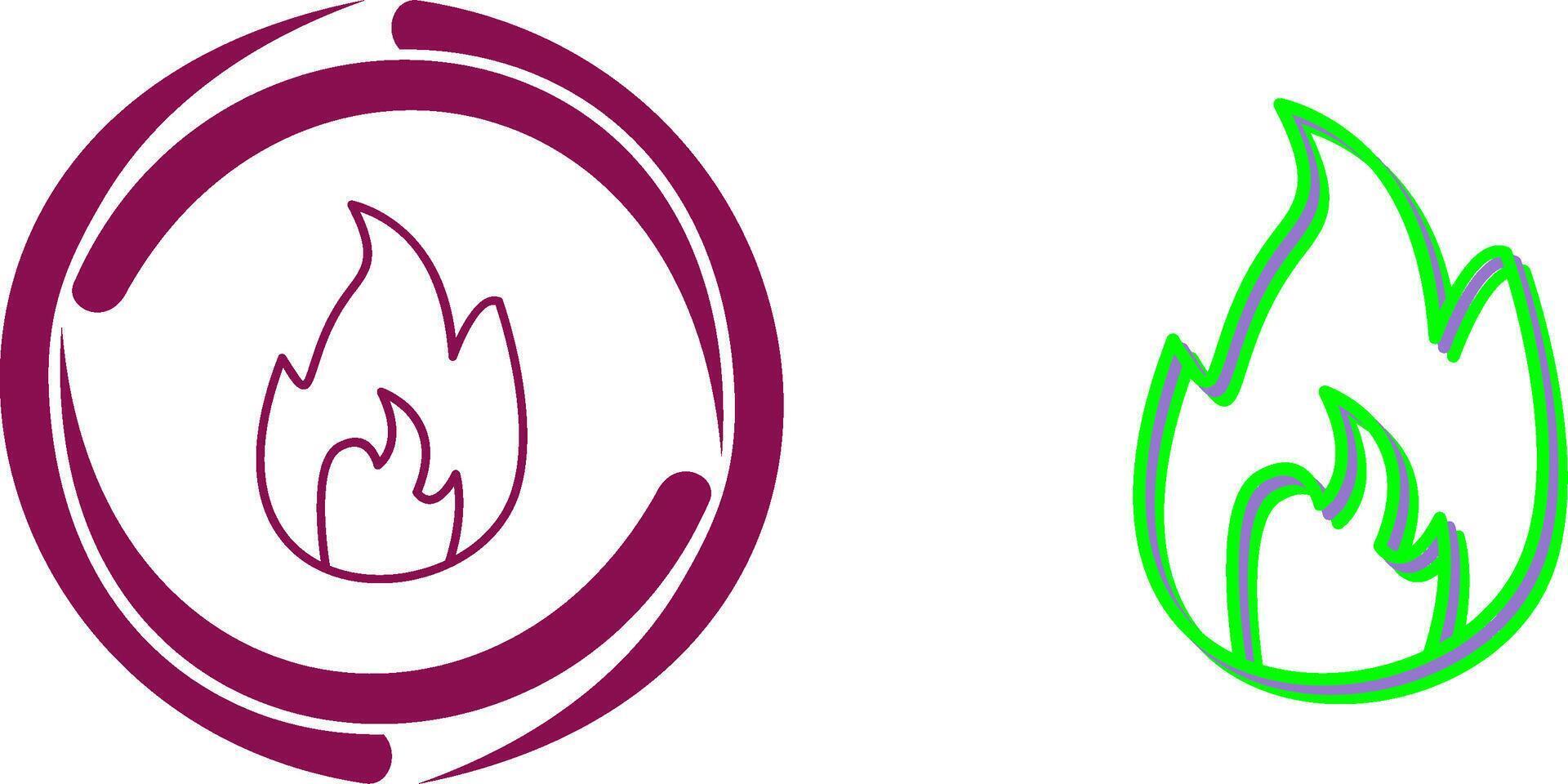 Unique Flame Icon Design vector