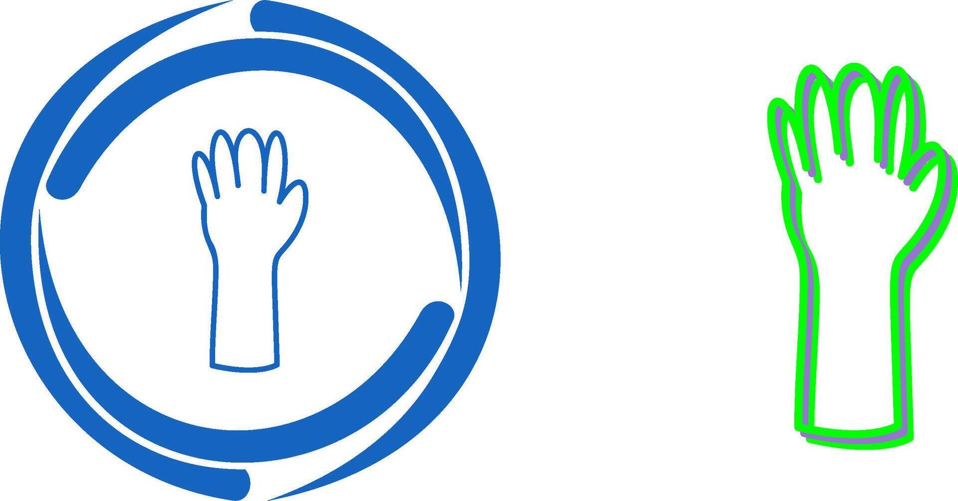 Unique Gloves Icon Design vector