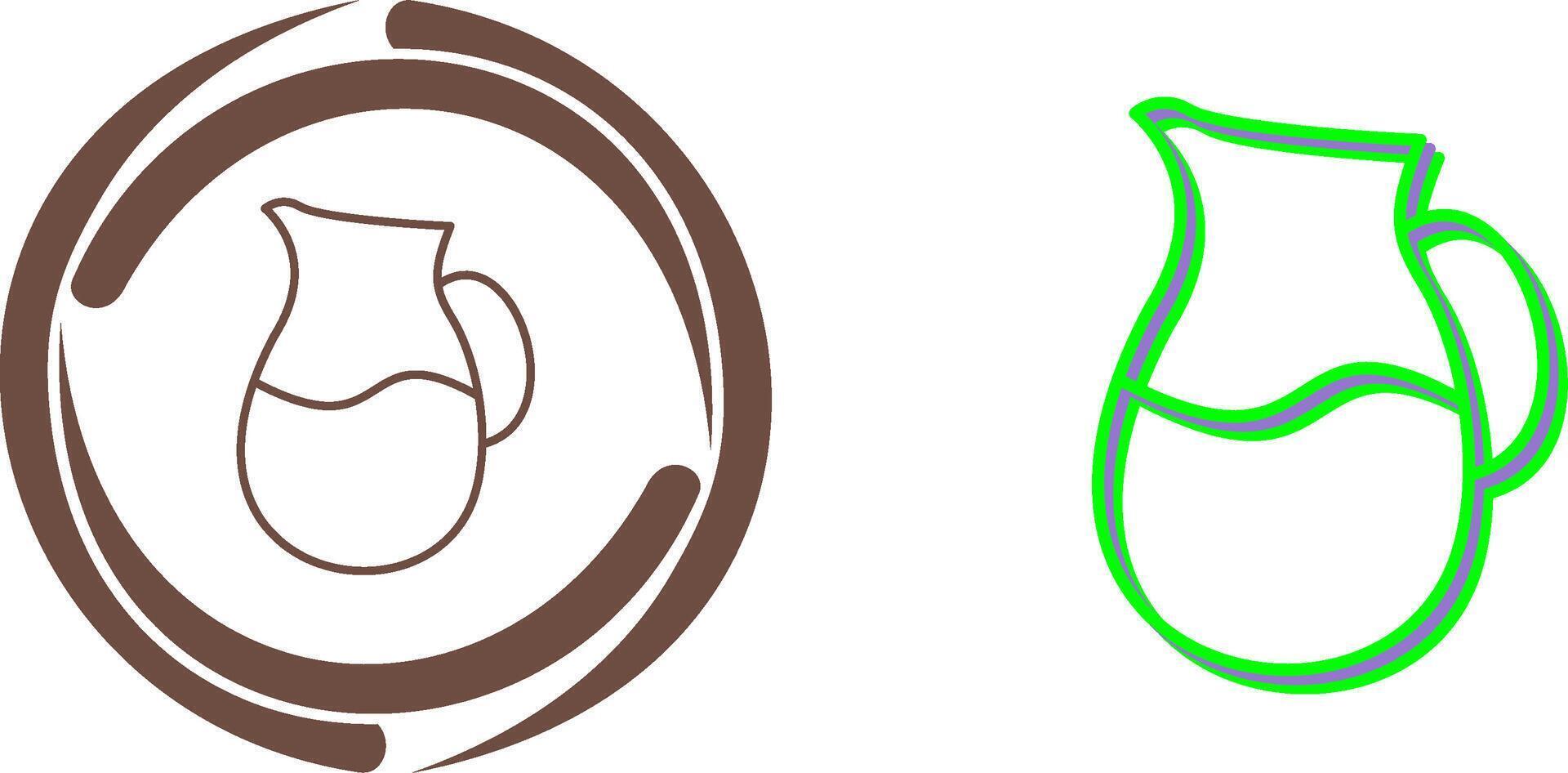 Milk Jug Icon Design vector