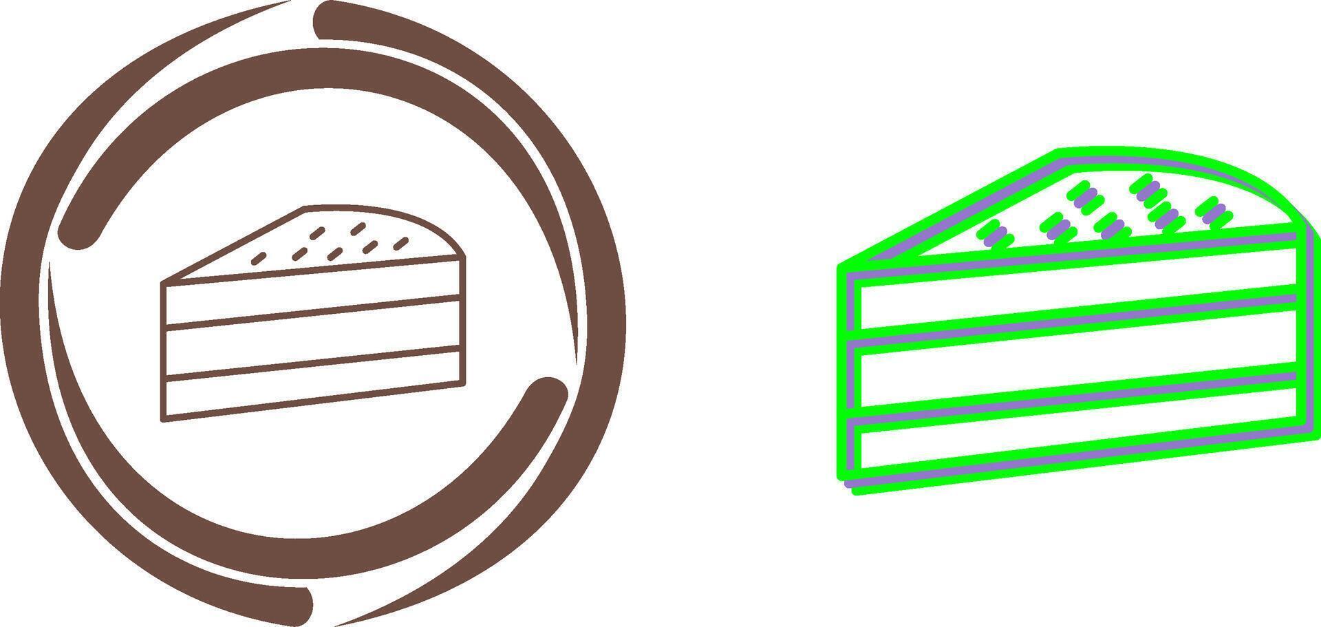 Cake Slice Icon Design vector
