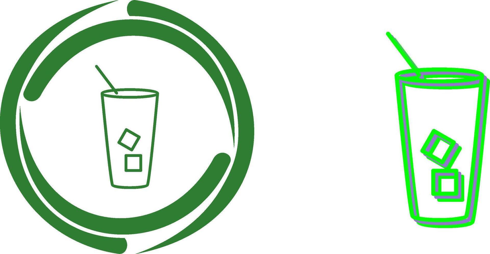 Iced Coffee Icon Design vector