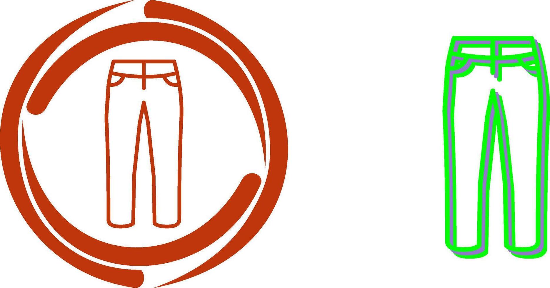 Trousers Icon Design vector