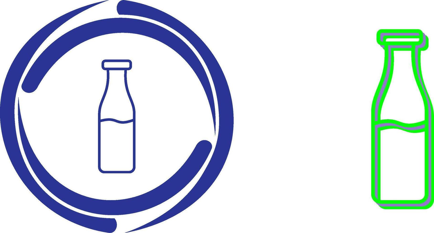 Milk Bottle Icon Design vector