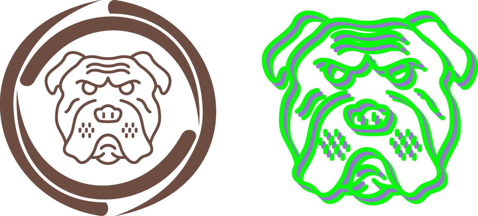 Bulldog Icon Design vector