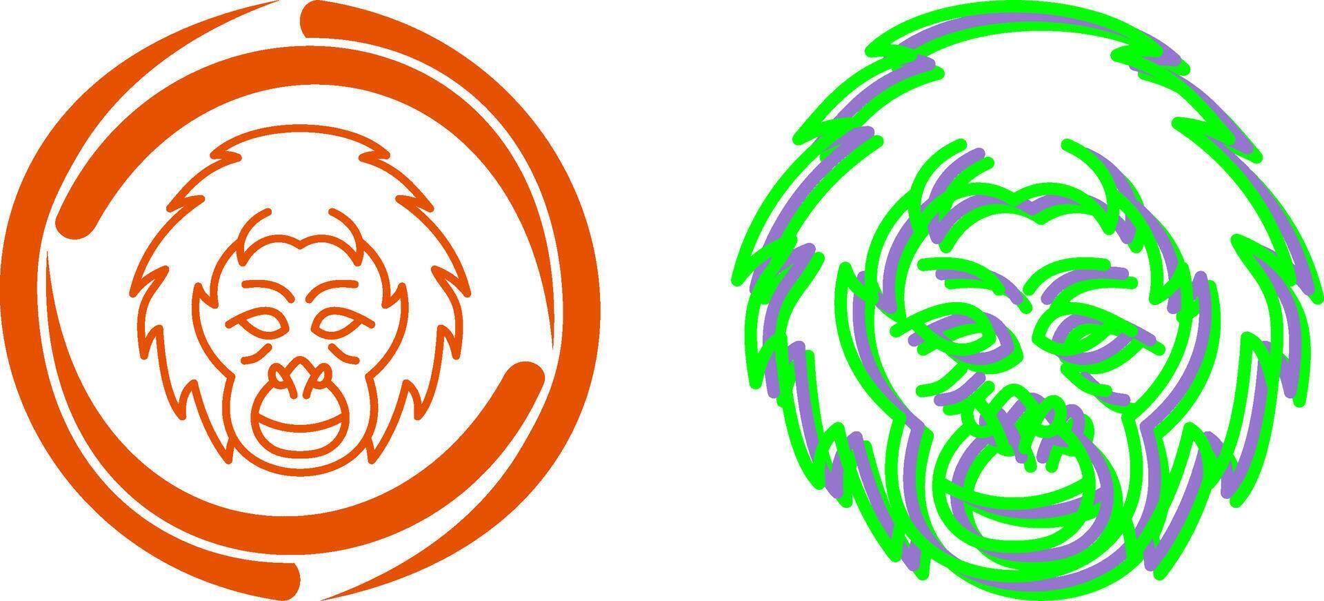 Orangutan Icon Design vector