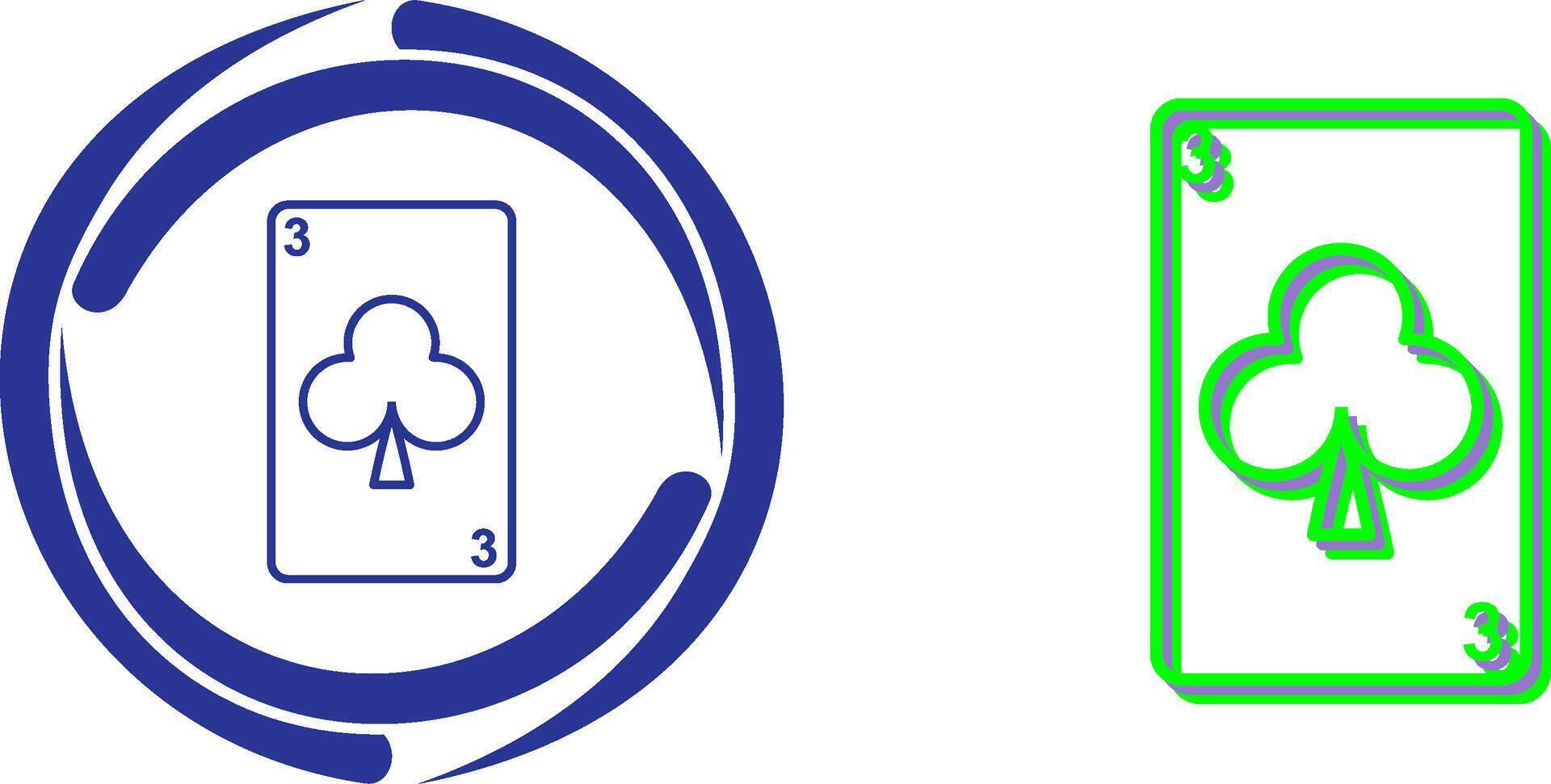 Clubs Card Icon Design vector