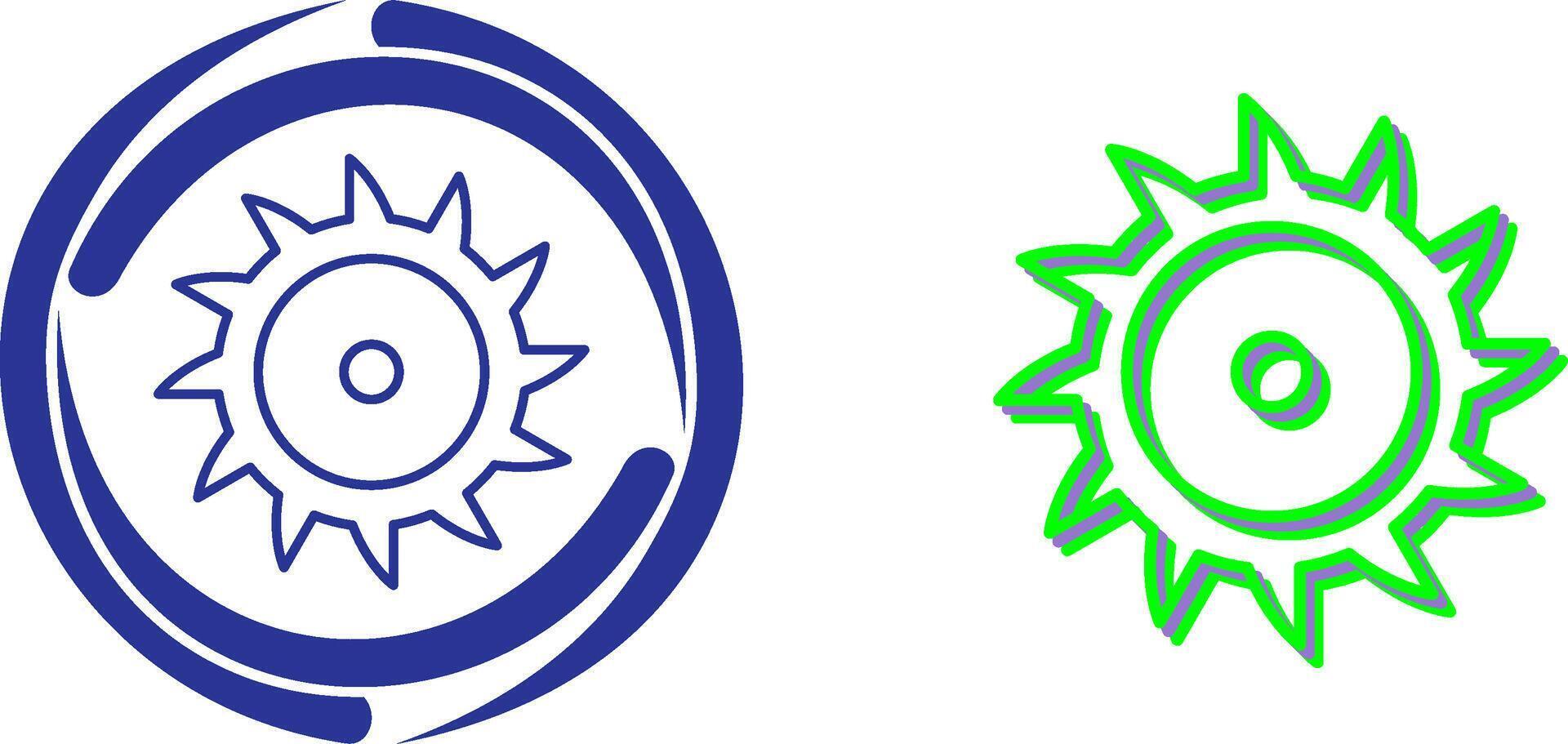 Saw Blade Icon Design vector