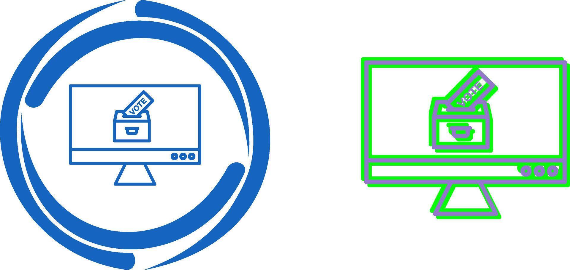 Online Vote Icon Design vector