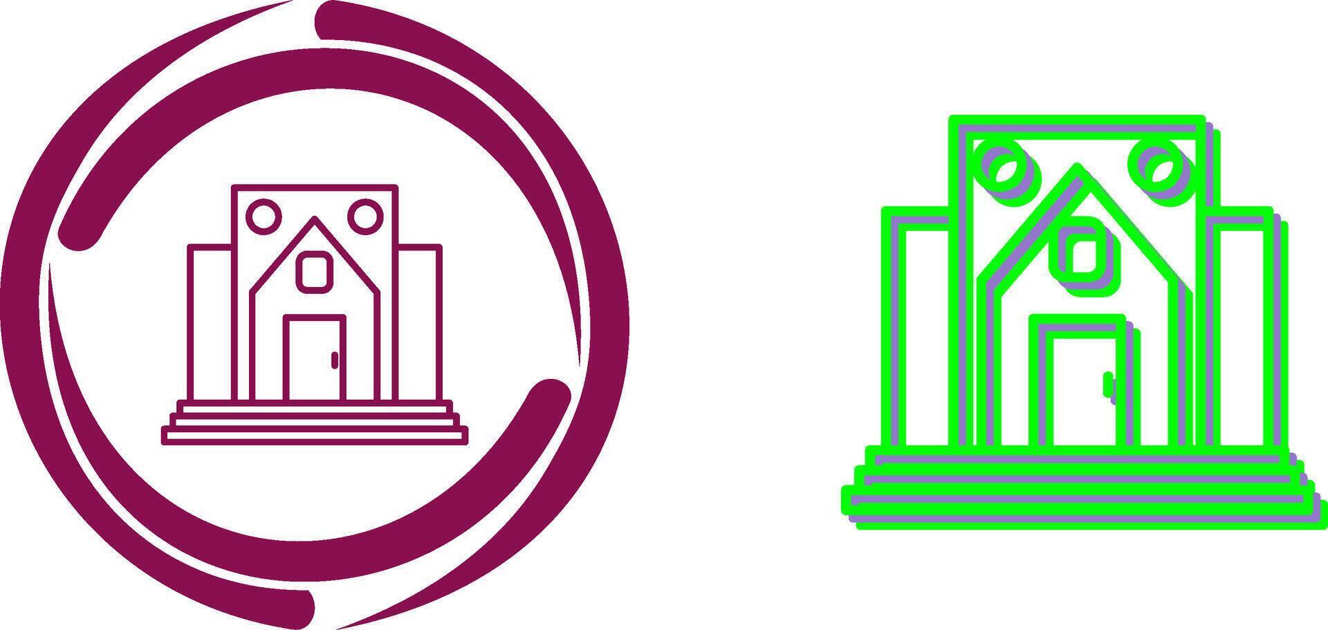 Museum Building Icon Design vector