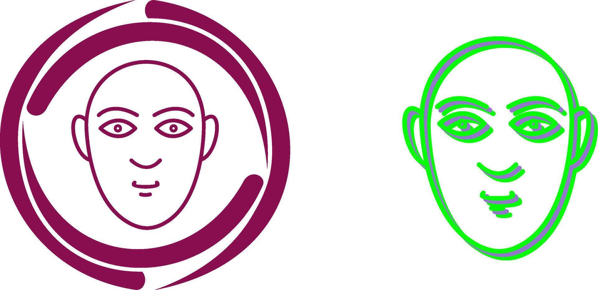 Human Face Icon Design vector