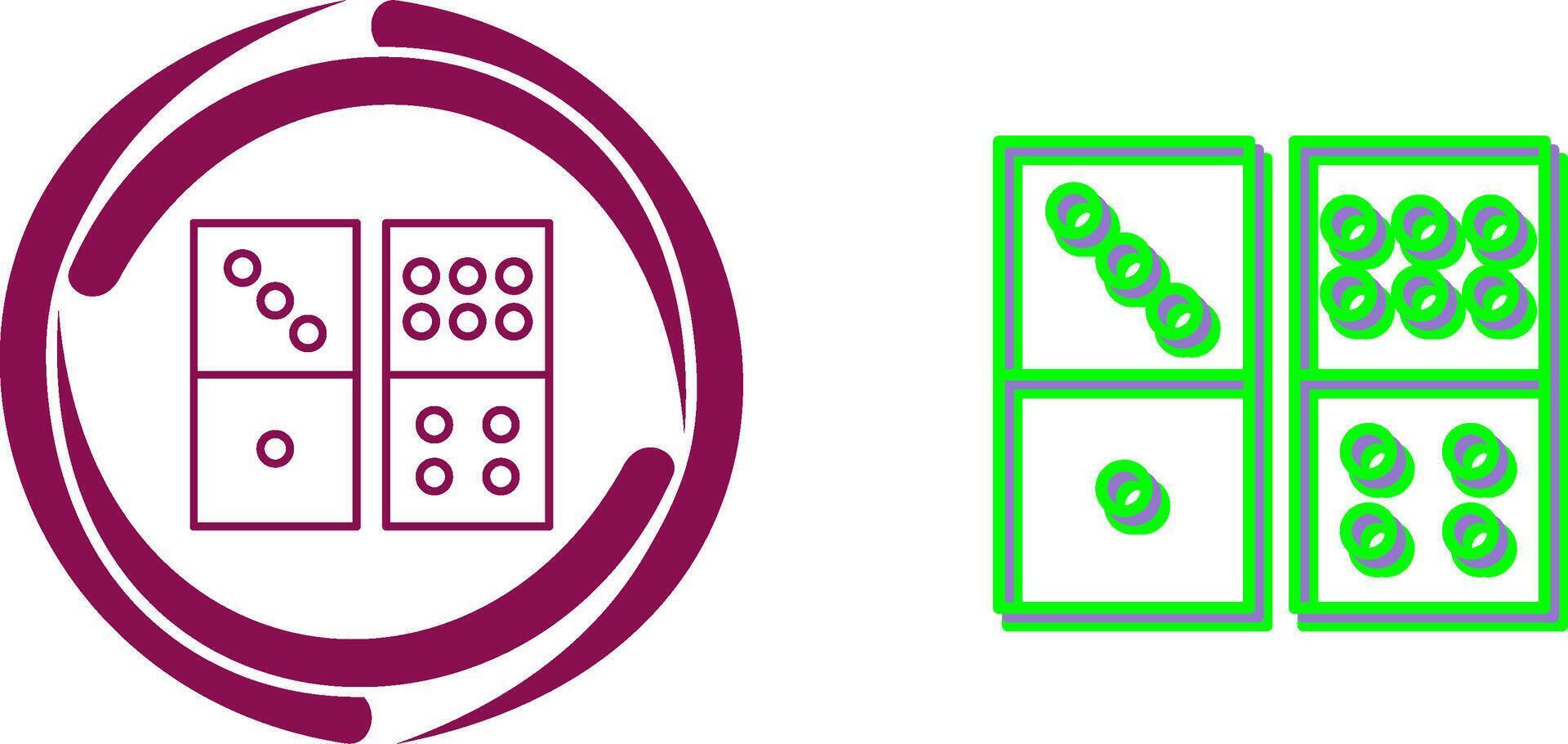 Domino Game Icon Design vector