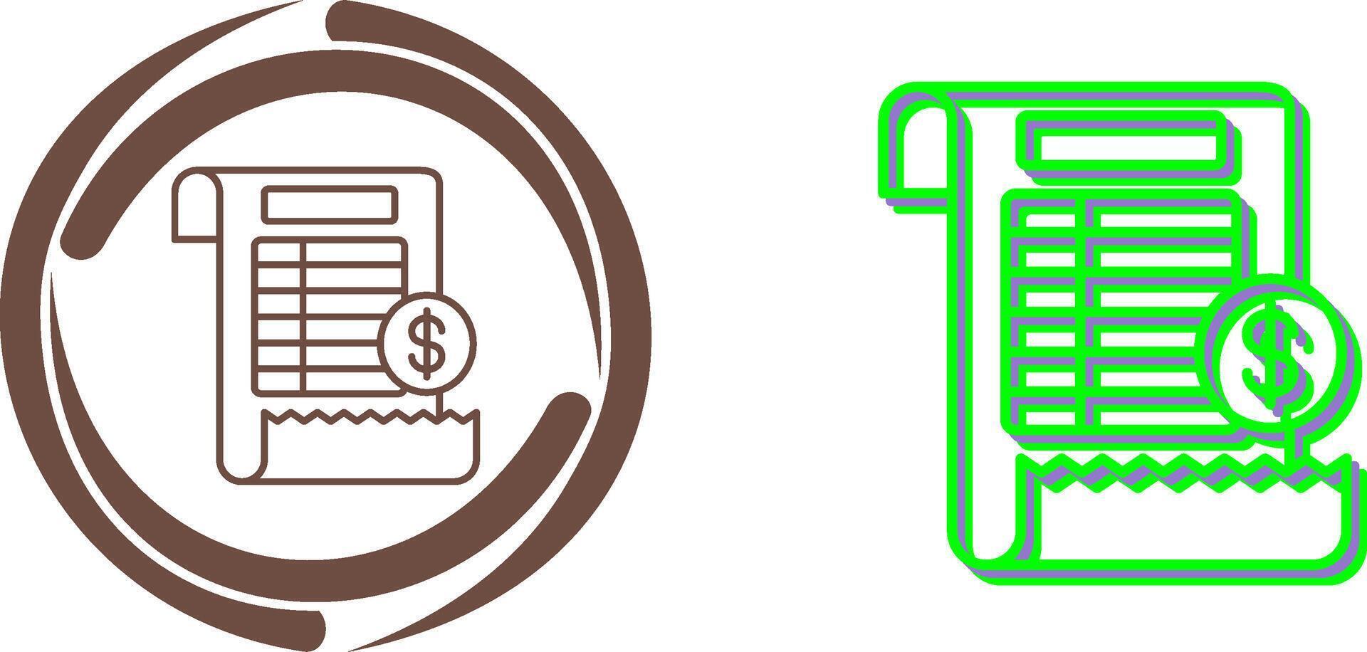 Bill Icon Design vector