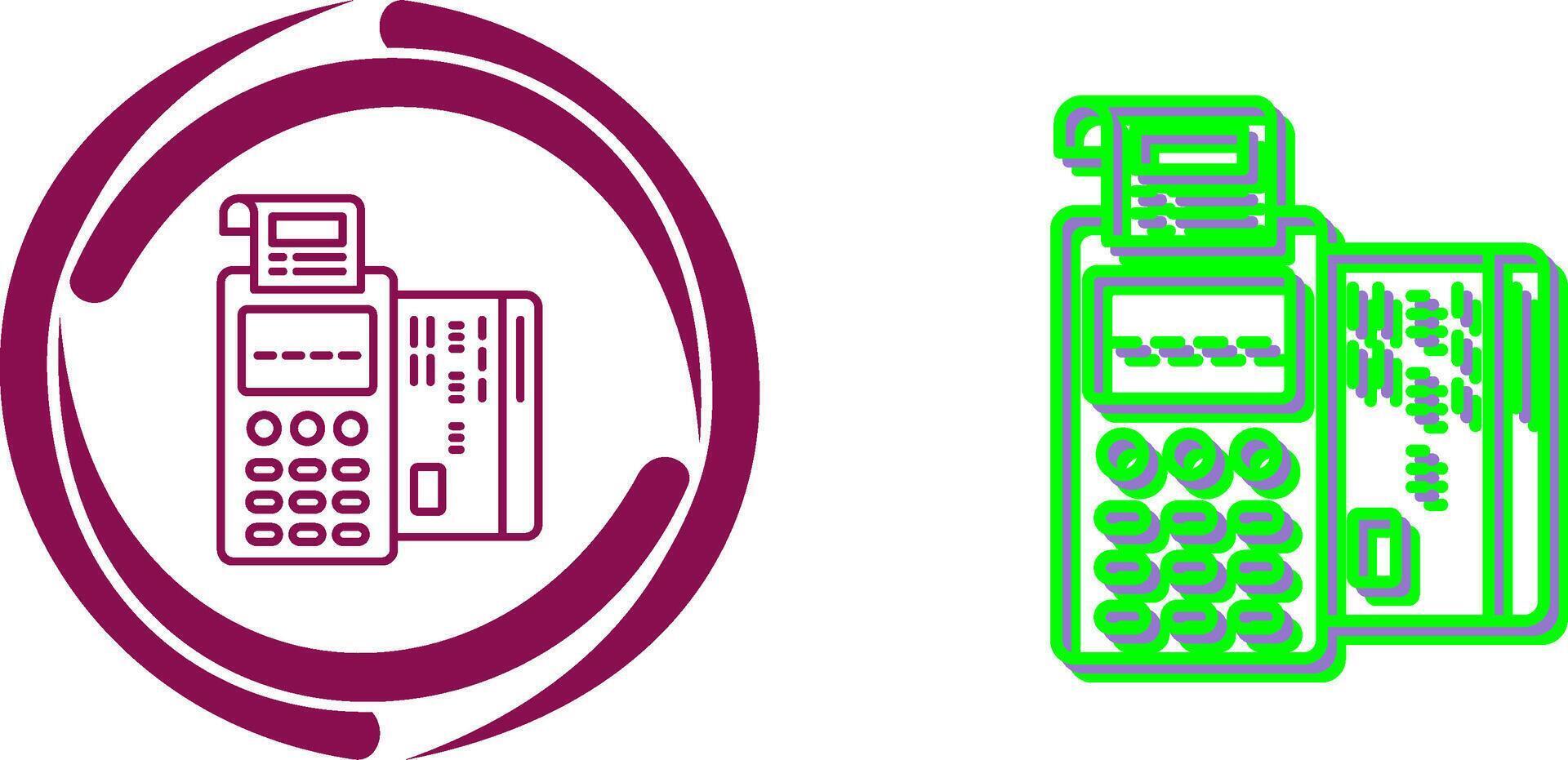 Pos Terminal Icon Design vector